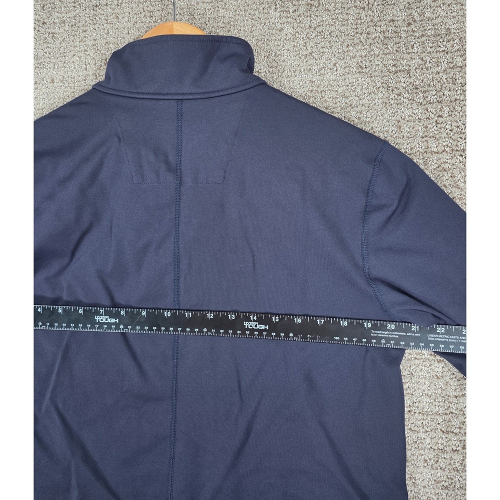 BYLT Premium Basics Elite Fairway Pullover Mens Medium Navy Blue Mock Neck Snap - Picture 7 of 8